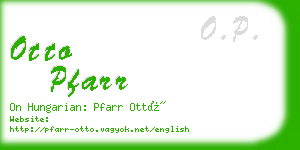 otto pfarr business card